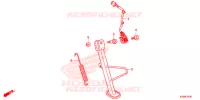 BEQUILLE pour Honda CBR 300 HRC TRICOLOR de 2015