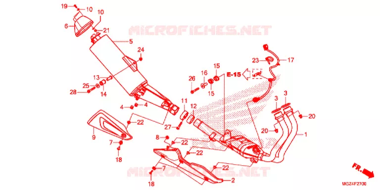 SILENCIEUX D'ECHAPPEMENT Honda MOTO 500 CBR 2013  CBR500RAD