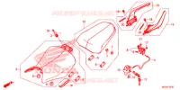 SELLE   POIGNEE ARRIERE pour Honda CBR 500 R ABS WHITE de 2013