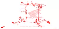 PEDALE pour Honda CBR 500 R ABS RED de 2013