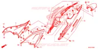 COUVERCLES LATERAUX   ARRIERES pour Honda CBR 500 R ABS de 2015