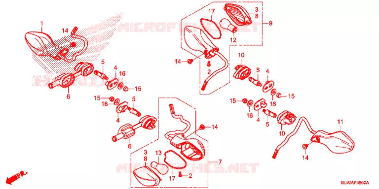 CLIGNOTANT Honda MOTO 500 CBR 2016  CBR500RAG
