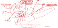 AUTOCOLLANTS ('89) pour Honda CBR 600 F HURRICANE de 1989