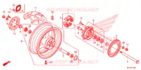 ROUE ARRIERE pour Honda CBR 600 RR RED de 2012
