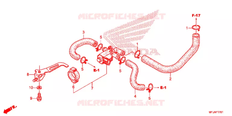VALVE DE COMMANDE D'INJECTION D'AIR Honda MOTO 600 CBR 2012  CBR600RRC