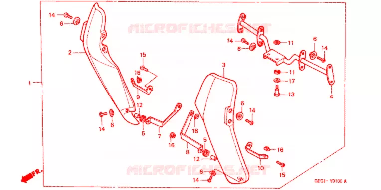 PROTEGE JAMBE Honda MOTO 50 BENLY 2000  CD50X