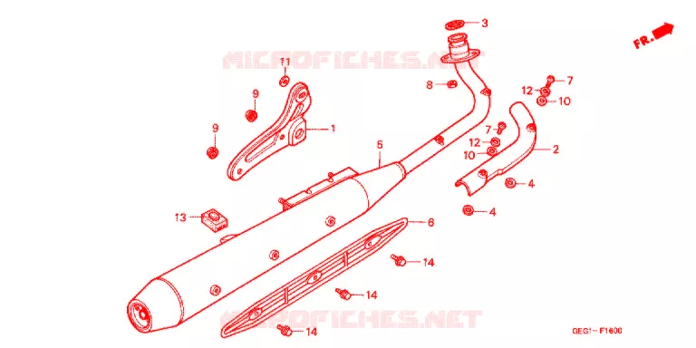 SILENCIEUX D'ECHAPPEMENT Honda MOTO 50 BENLY 2003  CD50X