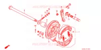 FLASQUE   MACHOIRES DE FREIN ARRIERE pour Honda CG 125 CARGO de 2001