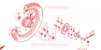 ROUE ARRIERE pour Honda CG 125 CARGO de 2001