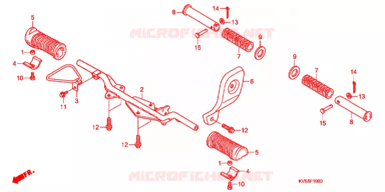 REPOSE PIED (KS/ES/FAN) Honda MOTO 150 CG 2009  CG150ES9
