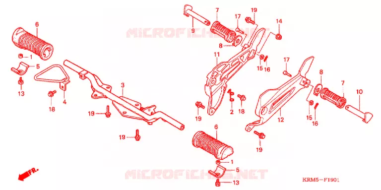 REPOSE PIED (2) Honda MOTO 150 CG 2007  CG150ESD7