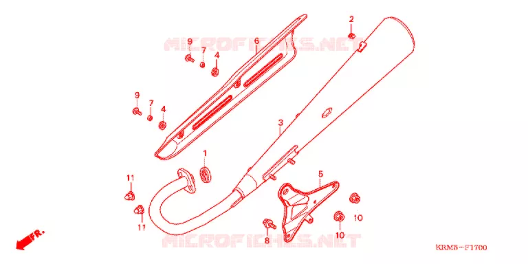 SILENCIEUX D'ECHAPPEMENT (1) Honda MOTO 150 CG 2007  CG150J7