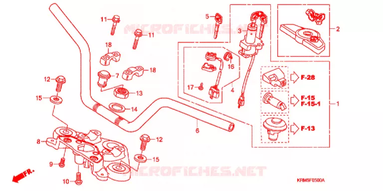 GUIDON - TE DE FOURCHE Honda MOTO 150 CG 2006  CG150JC6