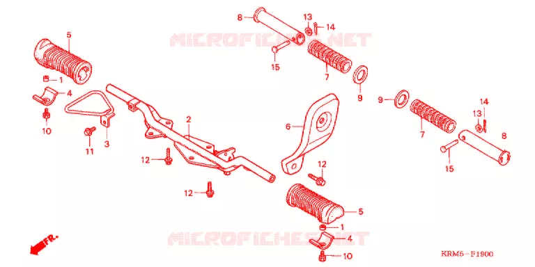 REPOSE PIED (1) Honda MOTO 150 CG 2006  CG150KS6
