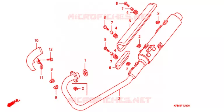 SILENCIEUX D'ECHAPPEMENT (3) Honda MOTO 150 CG 2007  CG150S7