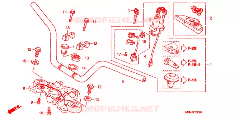 GUIDON - TE DE FOURCHE Honda MOTO 150 CG 2007  CG150S7