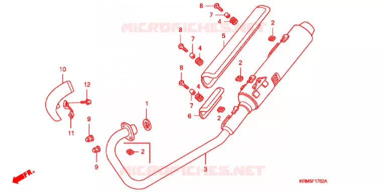 SILENCIEUX D'ECHAPPEMENT (3) Honda MOTO 150 CG 2008  CG150S8
