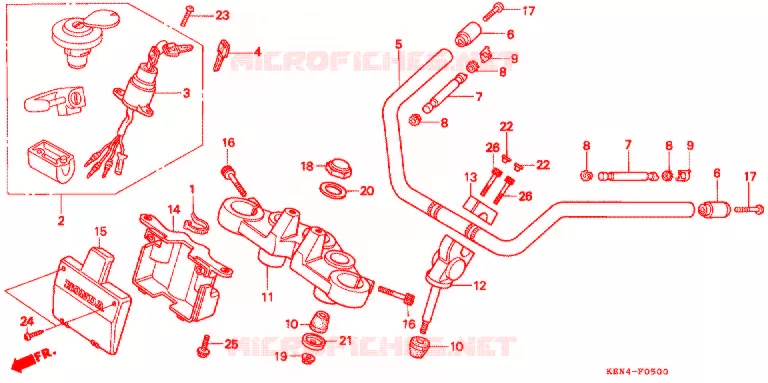 GUIDON Honda MOTO 250 REBEL 1999  CMX250C2X