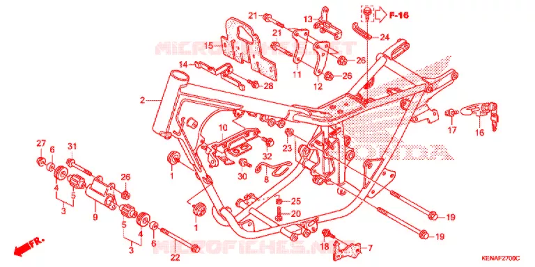CADRE Honda MOTO 250 REBEL 2009  CMX250C9_A