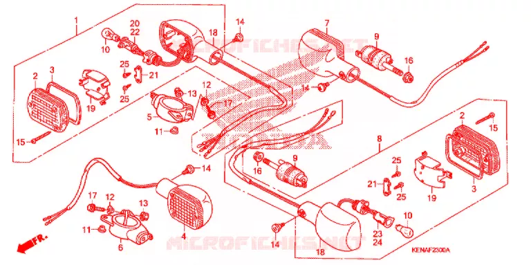 CLIGNOTANT Honda MOTO 250 REBEL 2009  CMX250C9_A