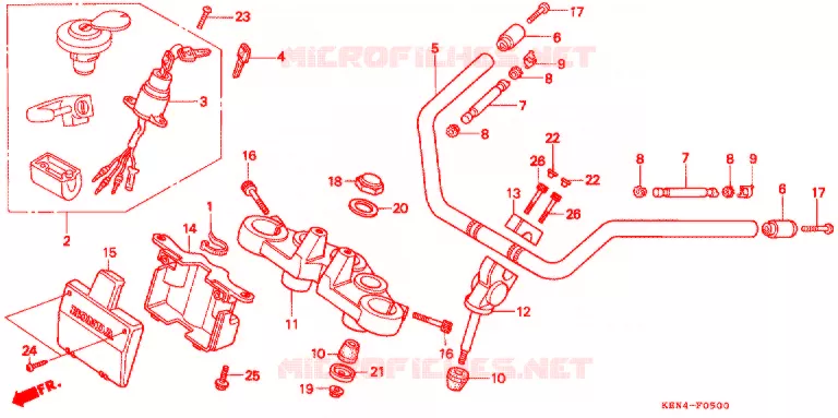 GUIDON Honda MOTO 250 REBEL 1997  CMX250CV