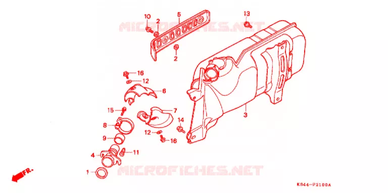 SILENCIEUX D'ECHAPPEMENT Honda SCOOTER 250 HELIX 1994  CN250R
