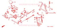 BEQUILLE   PEDALE DE FREIN pour Honda CN 250 HELIX de 2000