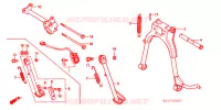 BEQUILLE pour Honda CB 125 TWIN de 1990