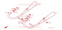 SILENCIEUX D'ECHAPPEMENT pour Honda CB 125 TWIN de 1990