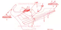 AUTOCOLLANTS (2) pour Honda CBR 600 F de 1987