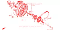 ROUE ARRIERE pour Honda CBR 600 F de 1987