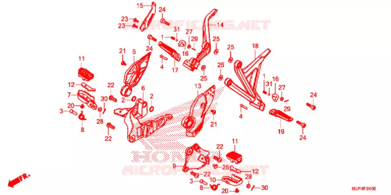 REPOSE PIED Honda MOTO 1000 AFRICA-TWIN 2016  CRF1000AG