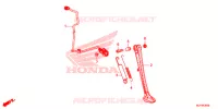BEQUILLE LATERALE pour Honda AFRICA TWIN 1000 DCT RED de 2016
