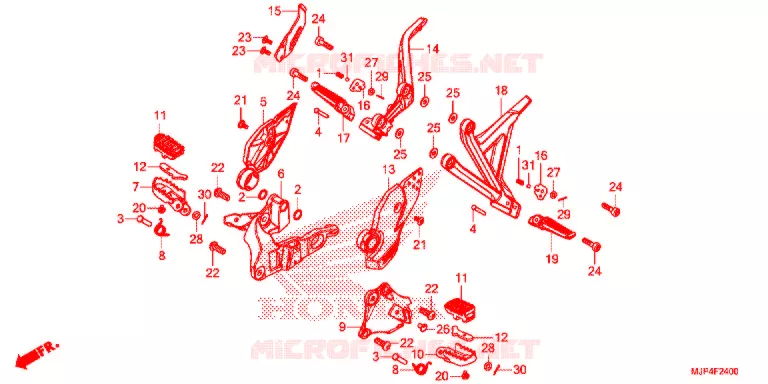 REPOSE PIED Honda MOTO 1000 AFRICA-TWIN 2016  CRF1000DG