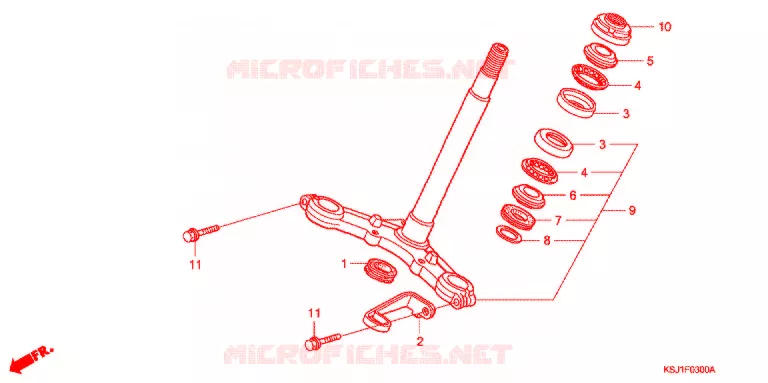TE DE FOURCHE Honda MOTO 100 CRF 2004  CRF100F4