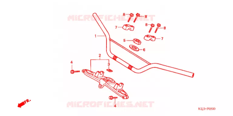 GUIDON Honda MOTO 100 CRF 2006  CRF100F6