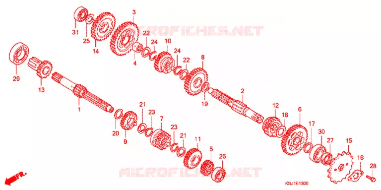 BOITE DE VITESSES Honda MOTO 100 CRF 2006  CRF100F6