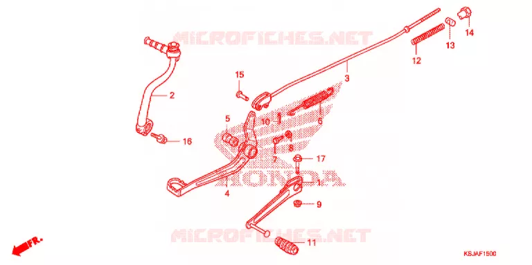 PEDALE Honda MOTO 100 CRF 2008  CRF100F8