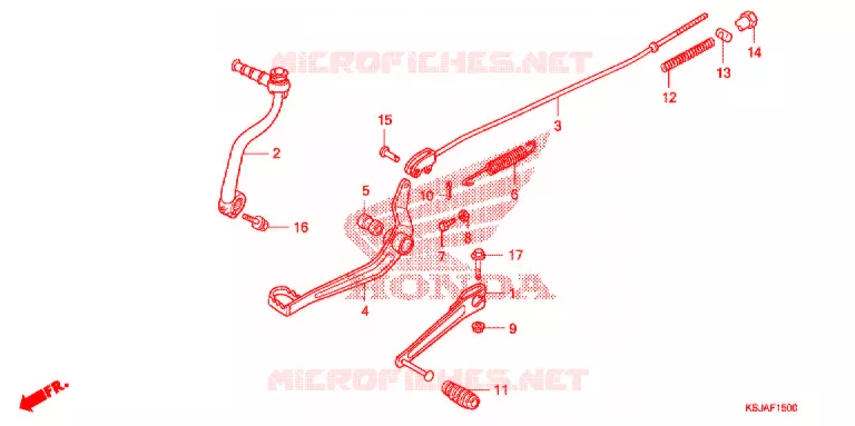 PEDALE Honda MOTO 100 CRF 2008  CRF100F8