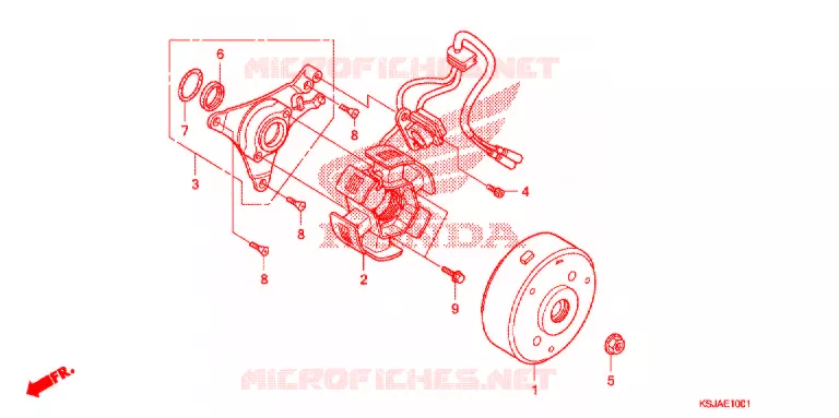 ALTERNATEUR (CRF100F) Honda MOTO 100 CRF 2009  CRF100F9