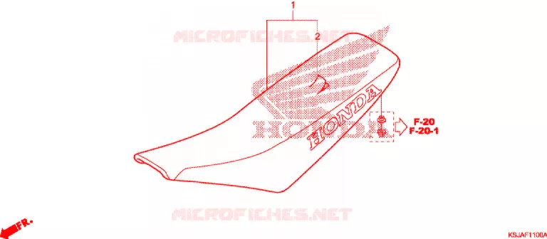 SELLE Honda MOTO 100 CRF 2010  CRF100FA