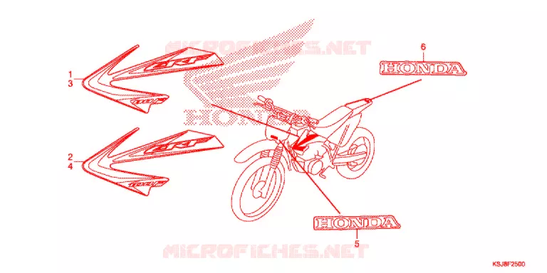 AUTOCOLLANTS Honda MOTO 100 CRF 2013  CRF100FD