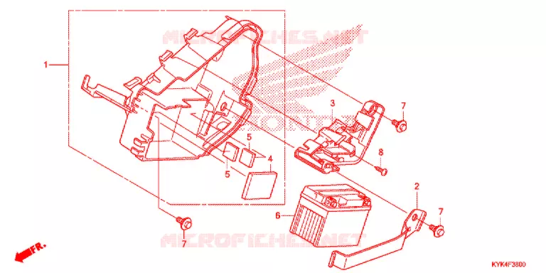 BATTERIE Honda MOTO 110 CRF 2014  CRF110FE