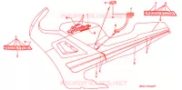 AUTOCOLLANTS ('87) pour Honda CBR 600 F HURRICANE de 1987
