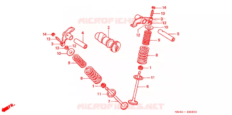 ARBRE A CAMES - SOUPAPE Honda MOTO 100 CRF 2007  CRF100F7