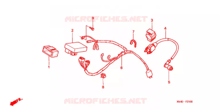 FAISCEAU DES FILS Honda MOTO 100 CRF 2007  CRF100F7