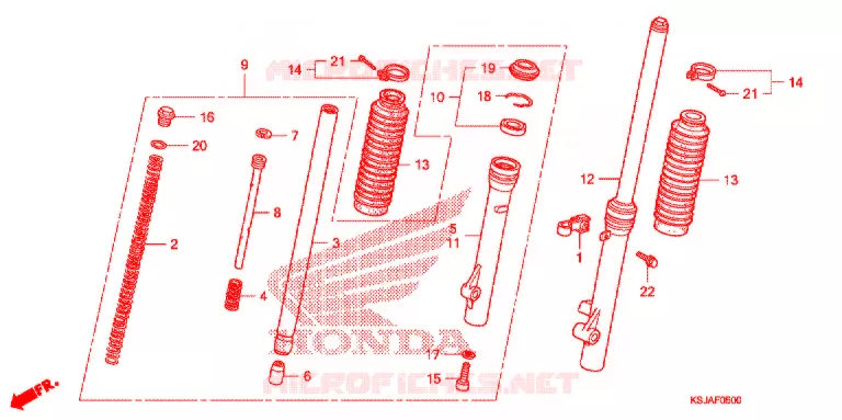FOURCHE Honda MOTO 100 CRF 2009  CRF100F9