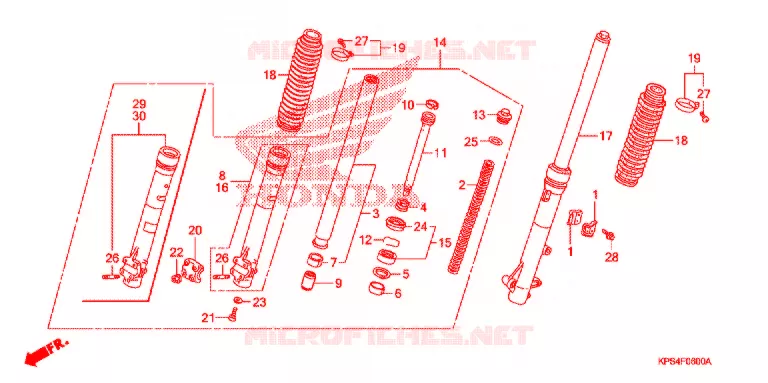 FOURCHE Honda MOTO 230 CRF 2007  CRF230F7