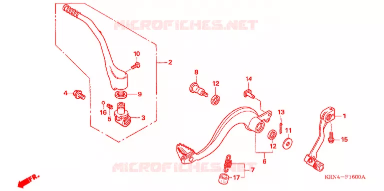 PEDALE - KICK Honda MOTO 250 CRF 2004  CRF250R4