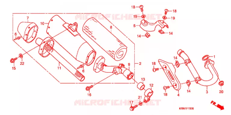 SILENCIEUX D'ECHAPPEMENT  Honda MOTO 250 CRF 2004  CRF250R4